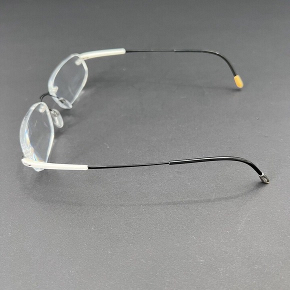 Silhouette Eyeglasses Rimless Frames Titanium White / Black - Picture 6 of 14